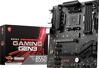 #ad MSI B550 Gaming GEN3 Gaming Motherboard AMD AM4 DDR4 PCIe 3.0 SATA 6Gb s... $142.14