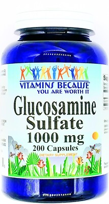 #ad 200 Capsules 1000mg Glucosamine Sulfate Joint Health Support $15.93