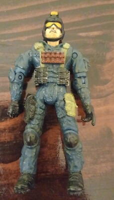 #ad Vintage Lanard Blue Military Action Figure 4in Figurine Collectible $9.99