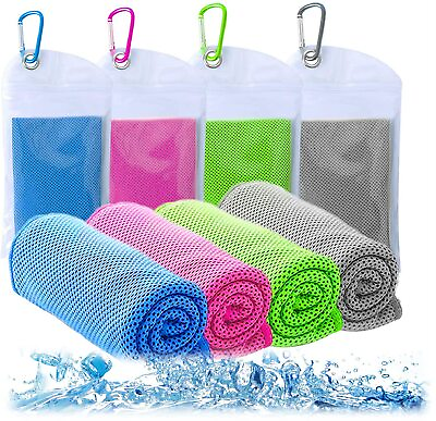 #ad 4 Packs Cooling Towel 40quot;x 12quot;Ice TowelMicrofiber TowelSoft Breathable Chilly... $17.23