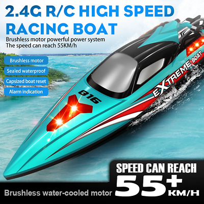 #ad RC Boat Brushless Speedboat 2.4Ghz 55kmh Pro High Speed Racing Boats Model HJ816 $157.90