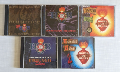 #ad House of Blues 5 CD Lot Essential Blues 1 amp; 2 Indian Summer #x27;98 Smokey Blues $22.80