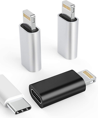 3Pack USB C Female to Lightning Male Adapter for iPhone 12 11 8 X XR XS SE 7Plus $9.90