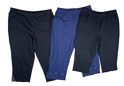 #ad Lot of 3 Quacker Factory Size Large DreamJeannes Crop Pants Capris A3 $22.99