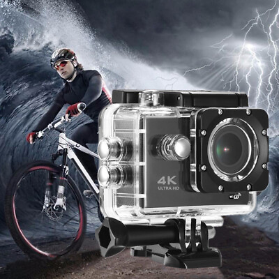 #ad WiFi 4K HD 1080P Outdoor Sport Waterproof Action Camera W Full sets accessories $25.99