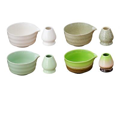 #ad 2 Pieces Traditional Japanese Matcha Bowl and Whisk Holder for $30.49