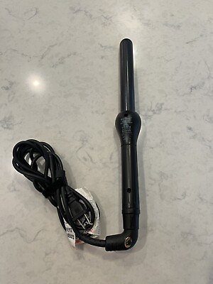 #ad Bio Ionic Eternity Wand 1quot; Dual Voltage Curling Iron BLACK Tested amp; Working $34.99