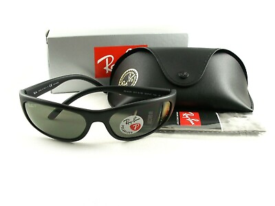 Ray Ban Predator POLARIZED Sunglasses RB4033 601S48 Matte Black W G 15 Green $89.99
