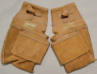 #ad LOT of 2 Vtg Leather Tool Holder Square Pockets Action Leathercraft USA LB 436 $37.46
