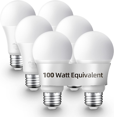 #ad 6 Pack LED Light Bulbs 14W 100W Equivalent A19 E26 Non Dimmable 5000K Dayl $22.63