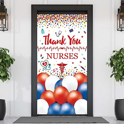 #ad Nurse Appreciation Week Door Cover Nurse Party Decorations Favors and Supplie... $18.95