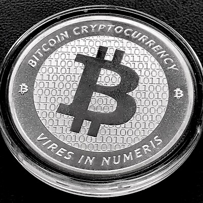#ad Bitcoin 1 oz .999 Silver Commemorative Coin Decentralized Consensus Crypto $39.99