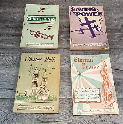 #ad Vintage Shape Note Hymnals Lot Of 4 1968 1974 Stamps Texas Southern Gospel Music $39.95