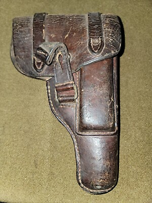 #ad WWII German Air Force Leather Holster Marked jsd 1942 $285.00