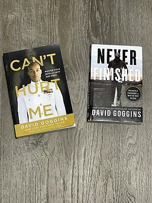 #ad **CAN #x27;T HURT ME amp; NEVER FINISHED BEST SELLING 2 BOOK SET BY DAVID GOGGINS.... $22.99