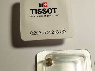 #ad Genuine new Tissot yellow Crown 3.5mmx2.3mm dustproof Sealed $55.00