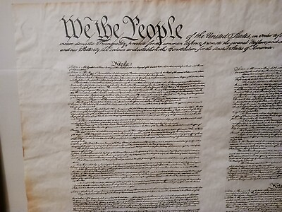 #ad Professionally Framed Replica of the US Constitution on Parchment Paper $175.00