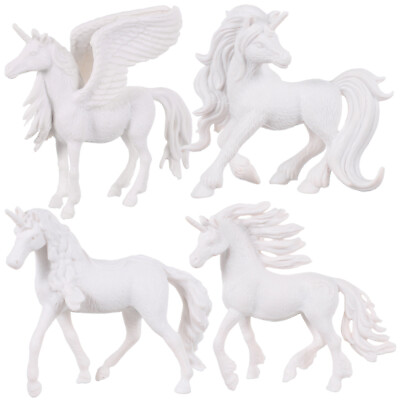 #ad 4pcs DIY 3D Unicorn Figurines for Birthday Party Decor JR $9.99