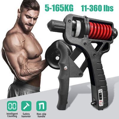 #ad Hand Grip Strength Power Trainer Gripper Strengthener Adjustable Gym Exerciser $13.58