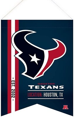 #ad Houston Texans 18 x 24 Inch Scroll Flag Banner Premium Quality Soft Felt $24.78