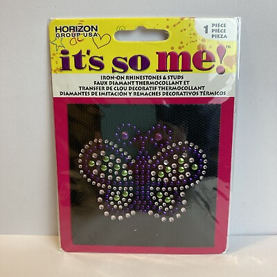 #ad Butterfly It#x27;s So Me Butterfly Iron On Rhinestones NEW $5.00