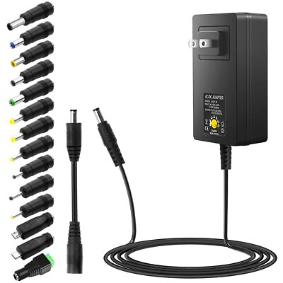 #ad Universal Power Supply Adjustable 5V 20V 60W AC Adapter 5V 7V 9V 12V 15V 19V ... $30.35