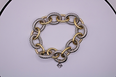 #ad David Yurman 18kGold amp; Sterling Silver Chain Bracelet $2000.00