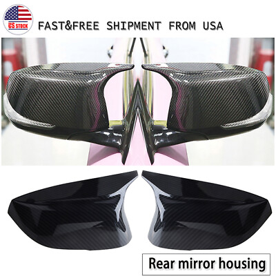#ad Rear Carbon Fiber M3 Style Side Mirror Cover Cap For Infiniti Q50 Q60 2014 2021 $25.98