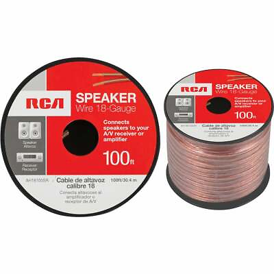 #ad RCA 100ft 18 Gauge Speaker Wire $12.99