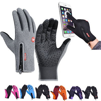 #ad Winter Thermal Full Finger Gloves Skiing Waterproof Touchscreen Gloves Windproof $9.99