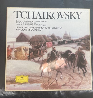 #ad Tchaikovsky 4LP Symphonies 4 5 6; Swan Lake; Mravinsky Leningrad DG 2721 085 $14.95