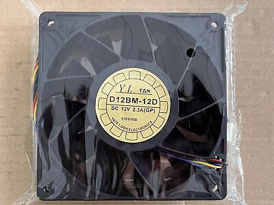 #ad 1PC For 12038 12V 4 Pin Cooling Fan 120mm Max Airflow Rate Fan 2.3A D12BM 12D $19.24