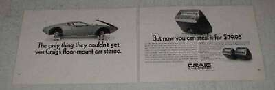 #ad 1971 Craig Model 3123 3124 and 3125 Car Stereos Ad $19.99