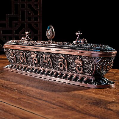 #ad Tibetan Incense Sticks Burner Metal Censer Incent Holder Zen Home Decoration $37.99