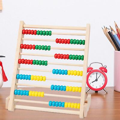 #ad Montessori Toy Math Toys Smooth Surface Portable Early Educate Wooden Abacus $14.09