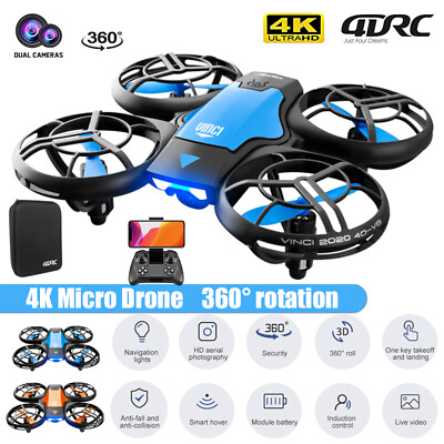 #ad Mini V8 Portable Drone 1080P HD Camera WiFi FPV RC 360° Flip Quadcopter $24.69