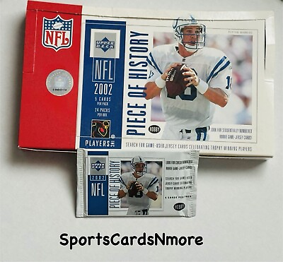 #ad 2002 UD Piece of History Hobby Pack Possible Tom Brady Peyton Manning SSP $4.98