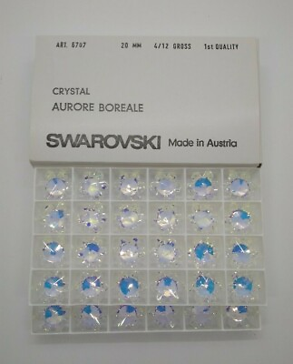 #ad Factory Pack Swarovski Crystal Clear AB 20mm Snowflake 6707 Pendant; 48pc $250.00