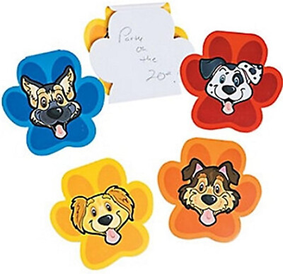 #ad 12 Pack Puppy Paw Print Notepads 4 Inch 30 blank pages New $2.49