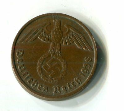 #ad Authentic Rare Antique German 2Pf Coin with Big EAGLE WW2 Artifact $5.49