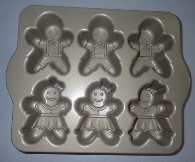#ad Nordic Ware Gingerbread Kids Cakelet Pan NEVER Used Made In USA Williams Sonoma $21.99