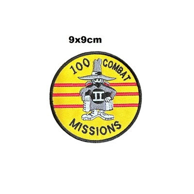 #ad US air Force F4 Phantom Combat Missions Embroidered Iron On Badge Patch 1374 GBP 3.00