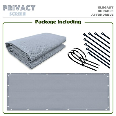 #ad Commercial Windscreen Privacy Fence Screen Shade Cover Balcony Railing in Grey $15.89