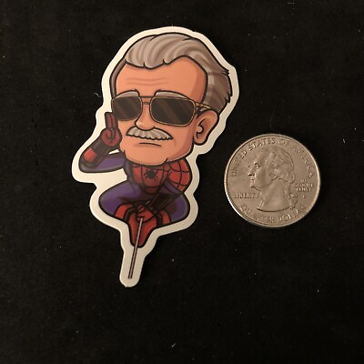 #ad Rare Stan Lee Spider man Sticker — New $6.00