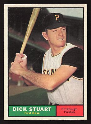 #ad Dick Stuart 1961 Topps #126 Pittsburgh Pirates VG EX 0424 $2.99