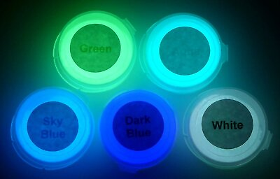 #ad Neutral 5 Color Pack Glow in The Dark Pigment Powder 12g Each 60g Total $36.01