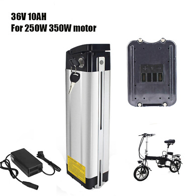 #ad #ad 36V 10Ah 250W 350W Lithium E Bike Battery Electric Bicycle Power Supply 2 slots $194.99