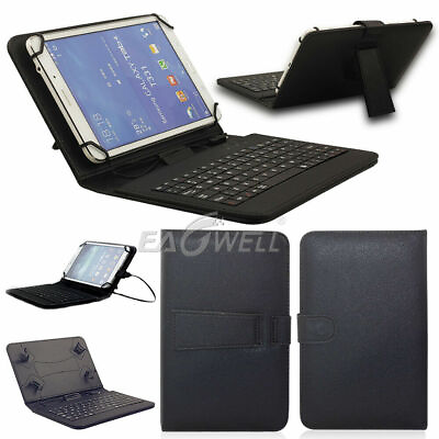 #ad Slim PU Leather Case Cover W Stand Keyboard USB 2.0 For 7quot; 8quot; Android Tablet $13.69