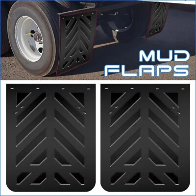 #ad Mud Flaps 30quot;x 24quot; Semi Truck Trailer Heavy Duty 3 8quot;Thick Rubber 1 Pair Chevron $49.95