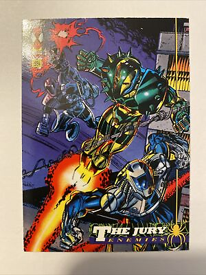 #ad Used Fleer 1994 Marvel Cards Spider man #48 The Jury Enemies $1.00